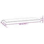 vidaXL Coussin de banc de jardin carreaux noir 180x50x7cm tissu oxford