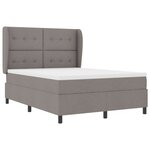 Lit box spring vidaXL avec matelas en taupe 140x200 cm tissu