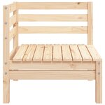 vidaXL Canapé d'angle de jardin bois de pin massif