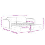 vidaXL Lit de jour avec gigogne sans matelas noir 90x200 cm