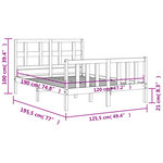 vidaXL Cadre de lit sans matelas blanc bois de pin massif
