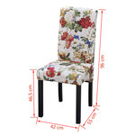 vidaXL Chaises à manger lot de 6 multicolore tissu