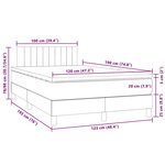 vidaXL Sommier à lattes de lit avec matelas LED gris foncé 120x190 cm