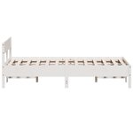 vidaXL Cadre de lit sans matelas blanc 140x190 cm bois de pin massif