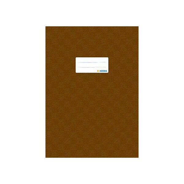 protège-cahiers, format A4, en PP, couverture marron HERMA