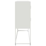 vidaXL Buffet blanc 100 5x39x107 cm acier laminé à froid
