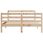 vidaXL Cadre de lit avec tête de lit 140x190 cm bois de pin massif
