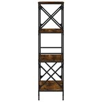 vidaXL Bibliothèque 4 niveaux chêne fumé 59x35x132cm bois d'ingénierie