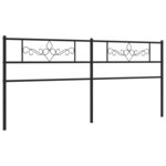 vidaXL Tête de lit métal noir 200 cm