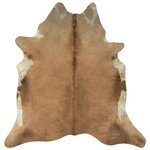 vidaXL Tapis en peau de vache véritable Marron et blanc 150 x 170 cm