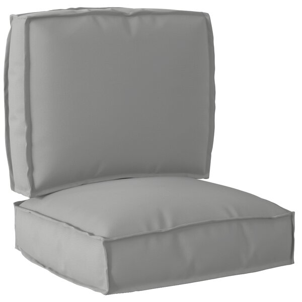 vidaXL Ensemble de coussins de palette 2 pièces en tissu Oxford gris