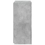 vidaXL Meuble TV mural avec lumières LED gris béton 40 5x35x80 cm
