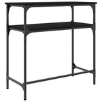 vidaXL Table console noir 75x35 5x75 cm bois d'ingénierie