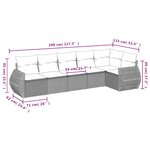 vidaXL Salon de jardin 6 Pièces avec coussins gris clair résine tressée