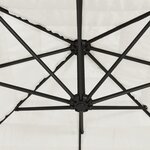 vidaXL Parasol de jardin avec mât en acier blanc 246x246x230 cm