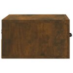 vidaXL Table de chevet murale Chêne fumé 35x35x20 cm