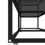 vidaXL Meuble TV noir 200x40x40 5 cm verre trempé