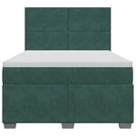 vidaXL Sommier à lattes de lit et matelas Vert foncé 140x190cm Velours