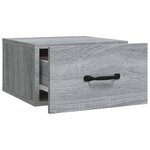 vidaXL Tables de chevet murales 2 Pièces Sonoma gris 35x35x20 cm