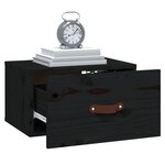 vidaXL Tables de chevet murales 2 Pièces Noir 40x29 5x22 cm
