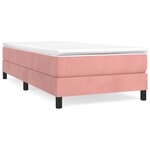 vidaXL Cadre de lit Rose 100x200 cm Velours