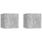 vidaXL Meubles TV muraux 2 Pièces Gris béton 30 5x30x30 cm