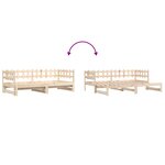 vidaXL Lit coulissant 2x(90x200) cm Bois de pin massif