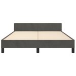 vidaXL Cadre de lit sans matelas gris foncé 140x190 cm velours