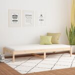 vidaXL Lit de jour sans matelas 90x200 cm bois de pin massif