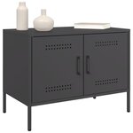 vidaXL Meuble TV noir 68x39x50 5 cm acier