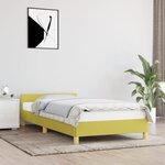 vidaXL Cadre de lit avec tête de lit Vert 80x200 cm Tissu