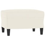 vidaXL Fauteuil avec repose-pied Crème 60 cm Velours