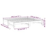 vidaXL Lit coulissant Blanc 2x(90x190) cm Bois de pin massif