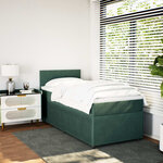 vidaXL Sommier à lattes de lit avec matelas Vert foncé 90x190 cm