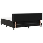 Lit de box spring vidaXL avec matelas Noir 180x200 cm Velours