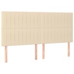vidaXL Tête de lit à LED Crème 200x5x118/128 cm Tissu