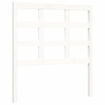vidaXL Cadre de lit sans matelas blanc bois massif
