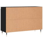 vidaXL Buffet noir 104x35x70 cm bois d’ingénierie