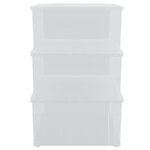 vidaXL Boîtes de rangement en plastique 3 Pièces 10 L empilables