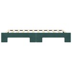 vidaXL Lit de jour avec lit gigogne vert foncé 100x200 cm velours