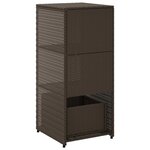 vidaXL Armoire de rangement jardin marron 50x55x115 cm résine tressée