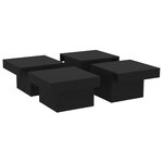 vidaXL Table basse noir 90x90x28 cm bois d'ingénierie