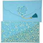 PAPERTREE EVA Lot de 5 Enveloppes cadeau 19x10cm Bleu