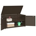 vidaXL Armoire de rangement jardin marron 110x55x60 5cm résine tressée