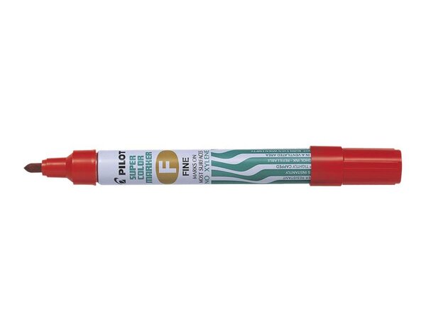 Marqueur Permanent SCA-F Corps Métal Pte ogive Fine Rouge PILOT