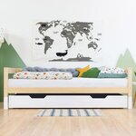 Tiroir de lit 120 x 200 BUDDY - vert pétrole