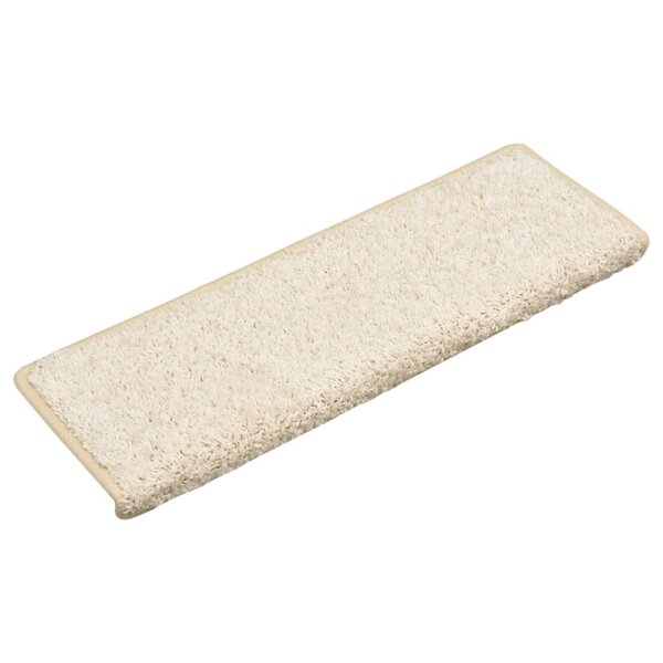 vidaXL Tapis d'escalier 15 Pièces 65x21x4 cm Blanc