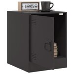vidaXL Tables de chevet 2 Pièces noir 34 5x39x44 cm acier