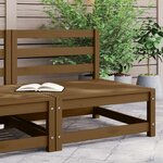 vidaXL Canapé central de jardin marron miel bois de pin massif
