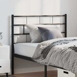 vidaXL Tête de lit métal noir 100 cm